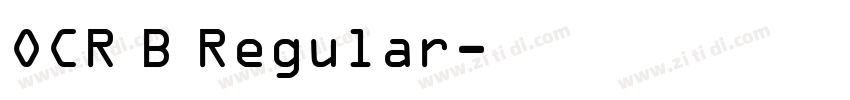 OCR B Regular字体转换